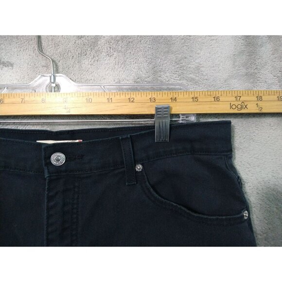 Levis 550 Jeans Womens 14 Black Denim Relaxed Fit Boot Cut High Rise Stretch - Picture 3 of 8